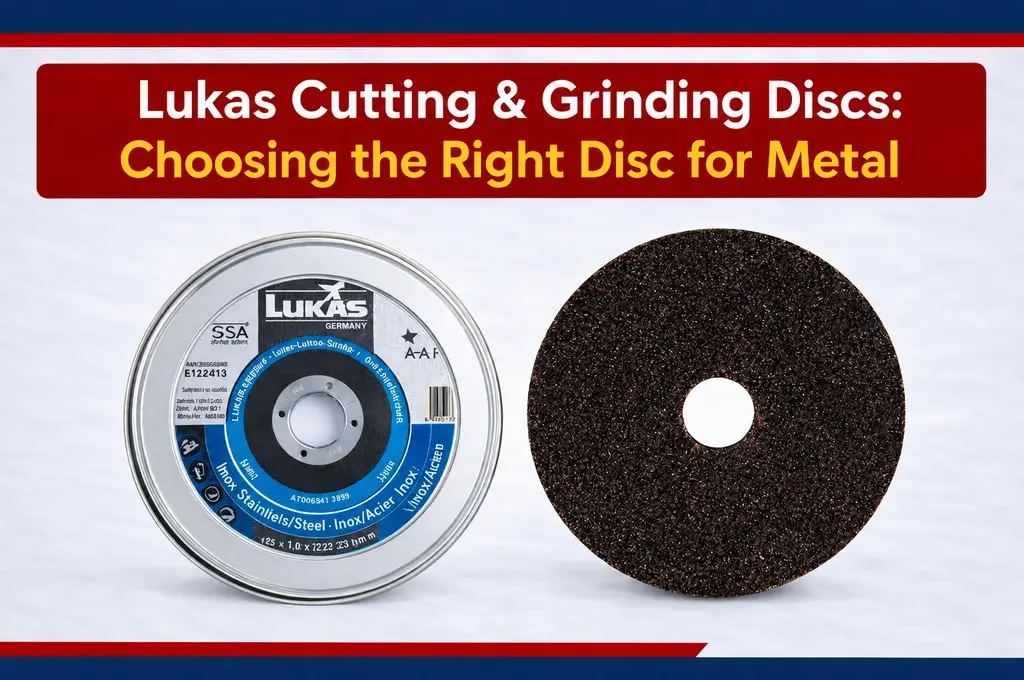 LUKAS cutting & grinding discs engineered for high-speed metal cutting and heavy weld seam removal